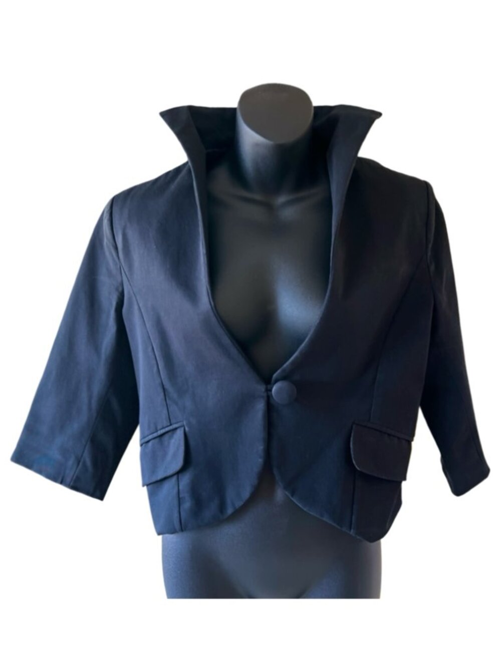 🌸4/$50🌸 Black Cropped Tailored Jacket | Structured Blazer | Convertible Collar